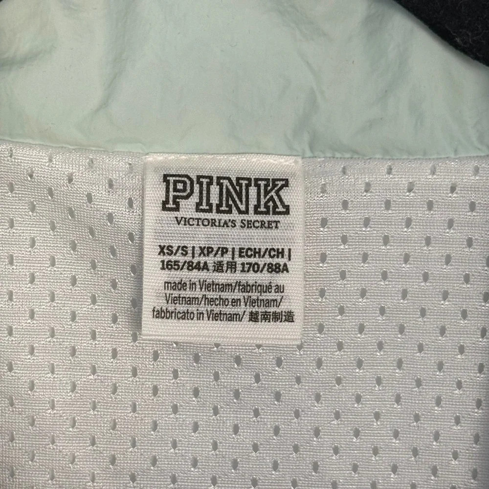 Victorias Secret PINK Bling Sequin Appliqué Jacket Womens XS/S Green Windbreaker